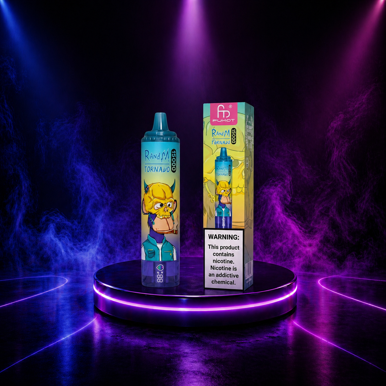 Fumot Tornado 15K - vape descartável com 15000 puffs e sabores de vape