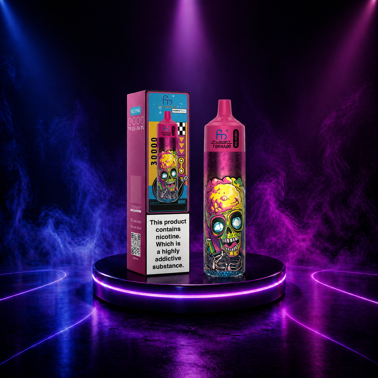Fumot Tornado 30K Music - vapes descartáveis com luz, música e 30000 puffs